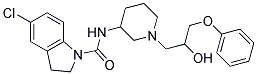 5-Chloro-N-[1-(2-hydroxy-3-phenoxypropyl)piperidin-3-yl]indoline-1-carboxamide 结构式