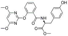 (2S)-2-[2-[(4,6-DIMETHOXYPYRIMIDIN-2-YL)OXY]BENZAMIDO]-3-(4-HYDROXYPHENYL)PROPANOIC ACID, METHYL ESTER 结构式