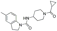 N-[1-(CYCLOPROPYLCARBONYL)PIPERIDIN-4-YL]-5-METHYLINDOLINE-1-CARBOXAMIDE 结构式