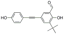 3-TERT-BUTYL-2-HYDROXY-5-(4-HYDROXY-PHENYLETHYNYL)-BENZALDEHYDE 结构式