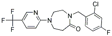 4-(2-CHLORO-4-FLUOROBENZYL)-1-[5-(TRIFLUOROMETHYL)PYRIDIN-2-YL]-1,4-DIAZEPAN-5-ONE 结构式