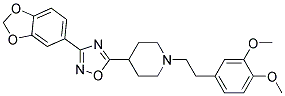 4-[3-(1,3-BENZODIOXOL-5-YL)-1,2,4-OXADIAZOL-5-YL]-1-[2-(3,4-DIMETHOXYPHENYL)ETHYL]PIPERIDINE 结构式