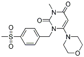 3-METHYL-1-[4-(METHYLSULFONYL)BENZYL]-6-MORPHOLIN-4-YLPYRIMIDINE-2,4(1H,3H)-DIONE 结构式