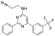 3-((2-PHENYL-6-[3-(TRIFLUOROMETHYL)PHENYL]PYRIMIDIN-4-YL)AMINO)PROPANENITRILE 结构式