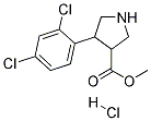 4-(2,4-DICHLORO-PHENYL)-PYRROLIDINE-3-CARBOXYLIC ACID METHYL ESTER HYDROCHLORIDE 结构式