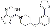 6-(4-[3-(2-THIENYL)PHENOXY]PIPERIDIN-1-YL)-1H-PURINE 结构式