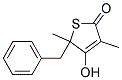 5-BENZYL-4-HYDROXY-3,5-DIMETHYL-5H-THIOPHEN-2-ONE 结构式