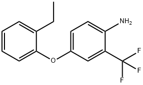 4-(2-ETHYLPHENOXY)-2-(TRIFLUOROMETHYL)ANILINE 结构式