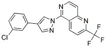 5-[4-(3-CHLOROPHENYL)-1H-PYRAZOL-1-YL]-2-(TRIFLUOROMETHYL)-1,6-NAPHTHYRIDINE 结构式