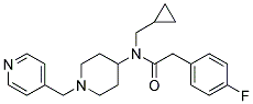 N-(CYCLOPROPYLMETHYL)-2-(4-FLUOROPHENYL)-N-[1-(PYRIDIN-4-YLMETHYL)PIPERIDIN-4-YL]ACETAMIDE 结构式