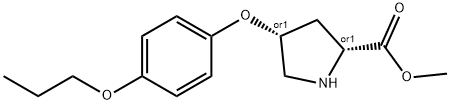 METHYL (2S,4S)-4-(4-PROPOXYPHENOXY)-2-PYRROLIDINECARBOXYLATE 结构式