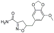 5-[(7-METHOXY-1,3-BENZODIOXOL-5-YL)METHYL]-4,5-DIHYDROISOXAZOLE-3-CARBOXAMIDE 结构式