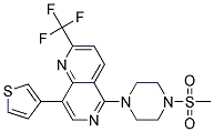 5-[4-(METHYLSULFONYL)PIPERAZIN-1-YL]-8-(3-THIENYL)-2-(TRIFLUOROMETHYL)-1,6-NAPHTHYRIDINE 结构式