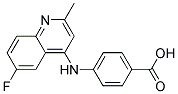 4-[(6-FLUORO-2-METHYLQUINOLIN-4-YL)AMINO]BENZOIC ACID 结构式