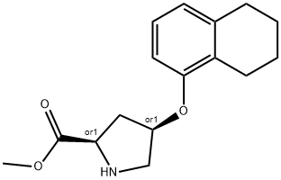 METHYL (2S,4S)-4-(5,6,7,8-TETRAHYDRO-1-NAPHTHALENYLOXY)-2-PYRROLIDINECARBOXYLATE 结构式