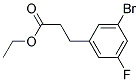 3-(3-BROMO-5-FLUORO-PHENYL)-PROPIONIC ACID ETHYL ESTER 结构式