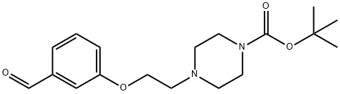 TERT-BUTYL 4-[2-(3-FORMYLPHENOXY)ETHYL]TETRAHYDRO-1(2H)-PYRAZINECARBOXYLATE 结构式