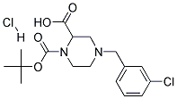 4-(3-CHLORO-BENZYL)-PIPERAZINE-1,2-DICARBOXYLIC ACID 1-TERT-BUTYL ESTER HYDROCHLORIDE 结构式