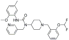 N-(1-[2-(DIFLUOROMETHOXY)BENZYL]PIPERIDIN-4-YL)-N'-(2-METHOXY-5-METHYLPHENYL)-N-(PYRIDIN-3-YLMETHYL)UREA 结构式