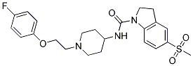N-(1-[2-(4-FLUOROPHENOXY)ETHYL]PIPERIDIN-4-YL)-5-(METHYLSULFONYL)INDOLINE-1-CARBOXAMIDE 结构式