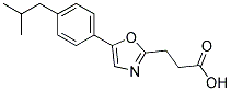 3-[5-(4-ISOBUTYLPHENYL)-1,3-OXAZOL-2-YL]PROPANOIC ACID 结构式