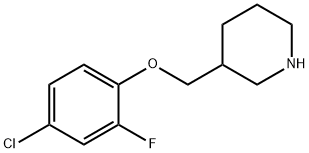 4-CHLORO-2-FLUOROPHENYL 3-PIPERIDINYLMETHYL ETHER 结构式