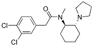 TRANS-(+/-)-3,4-DICHLORO-N-METHYL-N-(2-[1-PYRROLIDINYL]CYCLOHEXYL) BENZENEACETAMIDE 结构式