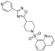 8-([4-(3-PYRIDIN-4-YL-1,2,4-OXADIAZOL-5-YL)PIPERIDIN-1-YL]SULFONYL)QUINOLINE 结构式