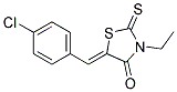 5-[1-(4-CHLORO-PHENYL)-METH-(Z)-YLIDENE]-3-ETHYL-2-THIOXO-THIAZOLIDIN-4-ONE 结构式