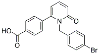 4-[1-(4-BROMOBENZYL)-6-OXO-1,6-DIHYDROPYRIDIN-2-YL]BENZOIC ACID 结构式