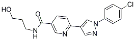 6-[1-(4-CHLOROPHENYL)-1H-PYRAZOL-4-YL]-N-(3-HYDROXYPROPYL)NICOTINAMIDE 结构式