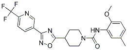 N-(2-METHOXY-5-METHYLPHENYL)-4-(3-[6-(TRIFLUOROMETHYL)PYRIDIN-3-YL]-1,2,4-OXADIAZOL-5-YL)PIPERIDINE-1-CARBOXAMIDE 结构式