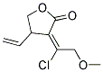 3-[1-CHLORO-2-METHOXY-ETH-(E)-YLIDENE]-4-VINYL-DIHYDRO-FURAN-2-ONE 结构式