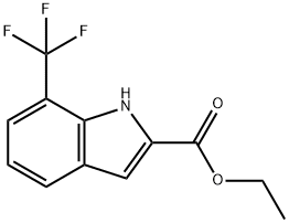 ETHYL 7-(TRIFLUOROMETHYL)-1H-INDOLE-2-CARBOXYLATE 结构式