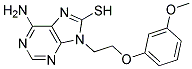 6-AMINO-9-[2-(3-METHOXYPHENOXY)ETHYL]-9H-PURINE-8-THIOL 结构式