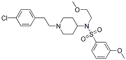 N-(1-[2-(4-CHLOROPHENYL)ETHYL]PIPERIDIN-4-YL)-3-METHOXY-N-(2-METHOXYETHYL)BENZENESULFONAMIDE 结构式