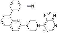 3-(2-[4-(1H-PURIN-6-YL)PIPERAZIN-1-YL]QUINOLIN-8-YL)BENZONITRILE 结构式