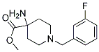 METHYL 4-AMINO-1-(3-FLUOROBENZYL)PIPERIDINE-4-CARBOXYLATE 结构式