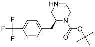 (S)-2-(4-TRIFLUOROMETHYL-BENZYL)-PIPERAZINE-1-CARBOXYLIC ACID TERT-BUTYL ESTER 结构式