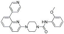 N-(2-METHOXYPHENYL)-4-(8-PYRIDIN-4-YLQUINOLIN-2-YL)PIPERAZINE-1-CARBOXAMIDE 结构式