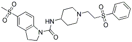 5-(METHYLSULFONYL)-N-(1-[2-(PHENYLSULFONYL)ETHYL]PIPERIDIN-4-YL)INDOLINE-1-CARBOXAMIDE 结构式