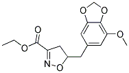ETHYL 5-[(7-METHOXY-1,3-BENZODIOXOL-5-YL)METHYL]-4,5-DIHYDROISOXAZOLE-3-CARBOXYLATE 结构式