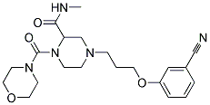 4-[3-(3-CYANOPHENOXY)PROPYL]-N-METHYL-1-(MORPHOLIN-4-YLCARBONYL)PIPERAZINE-2-CARBOXAMIDE 结构式