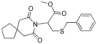 3-BENZYLSULFANYL-2-(7,9-DIOXO-8-AZA-SPIRO[4.5]DEC-8-YL)-PROPIONIC ACID METHYL ESTER 结构式