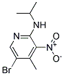 (5-Bromo-4-methyl-3-nitro-pyridin-2-yl)-isopropyl-amine 结构式