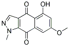 5-Hydroxy-7-methoxy-1-methyl-1H-benzo[f]indazole-4,9-dione 结构式