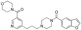 4-[(5-(3-[4-(1-BENZOFURAN-5-YLCARBONYL)PIPERAZIN-1-YL]PROPYL)PYRIDIN-3-YL)CARBONYL]MORPHOLINE 结构式