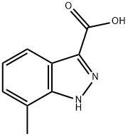 7-甲基-1H-吲唑-3-甲酸 结构式