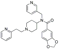 N-[1-(2-PYRIDIN-2-YLETHYL)PIPERIDIN-4-YL]-N-(PYRIDIN-3-YLMETHYL)-1,3-BENZODIOXOLE-5-CARBOXAMIDE 结构式