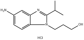 3-(5-AMINO-2-ISOPROPYL-BENZOIMIDAZOL-1-YL)-PROPAN-1-OL DIHYDROCHLORIDE 结构式